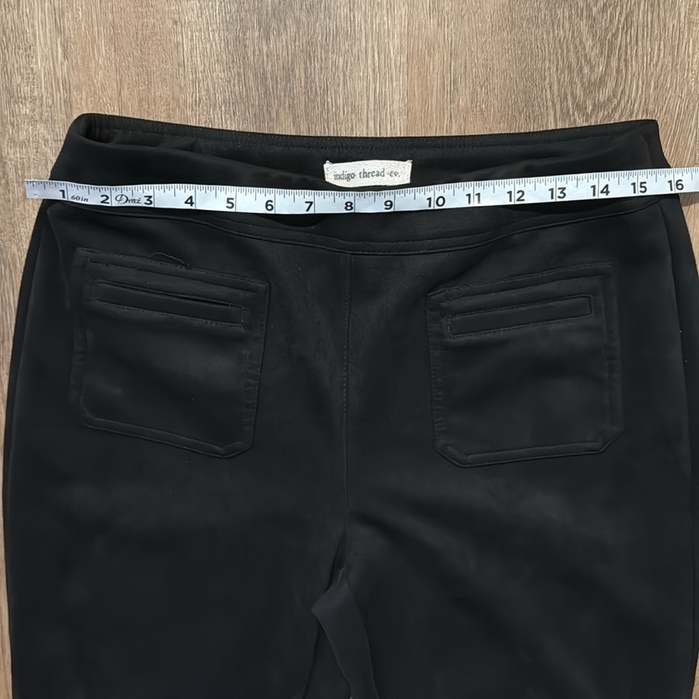 Indigo Thread Co Black Faux Suede Pants Size 6 - Picture 5 of 8